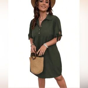 SHEIN CURVE Dress, Army Green, NWOT, lightweight, 2XL